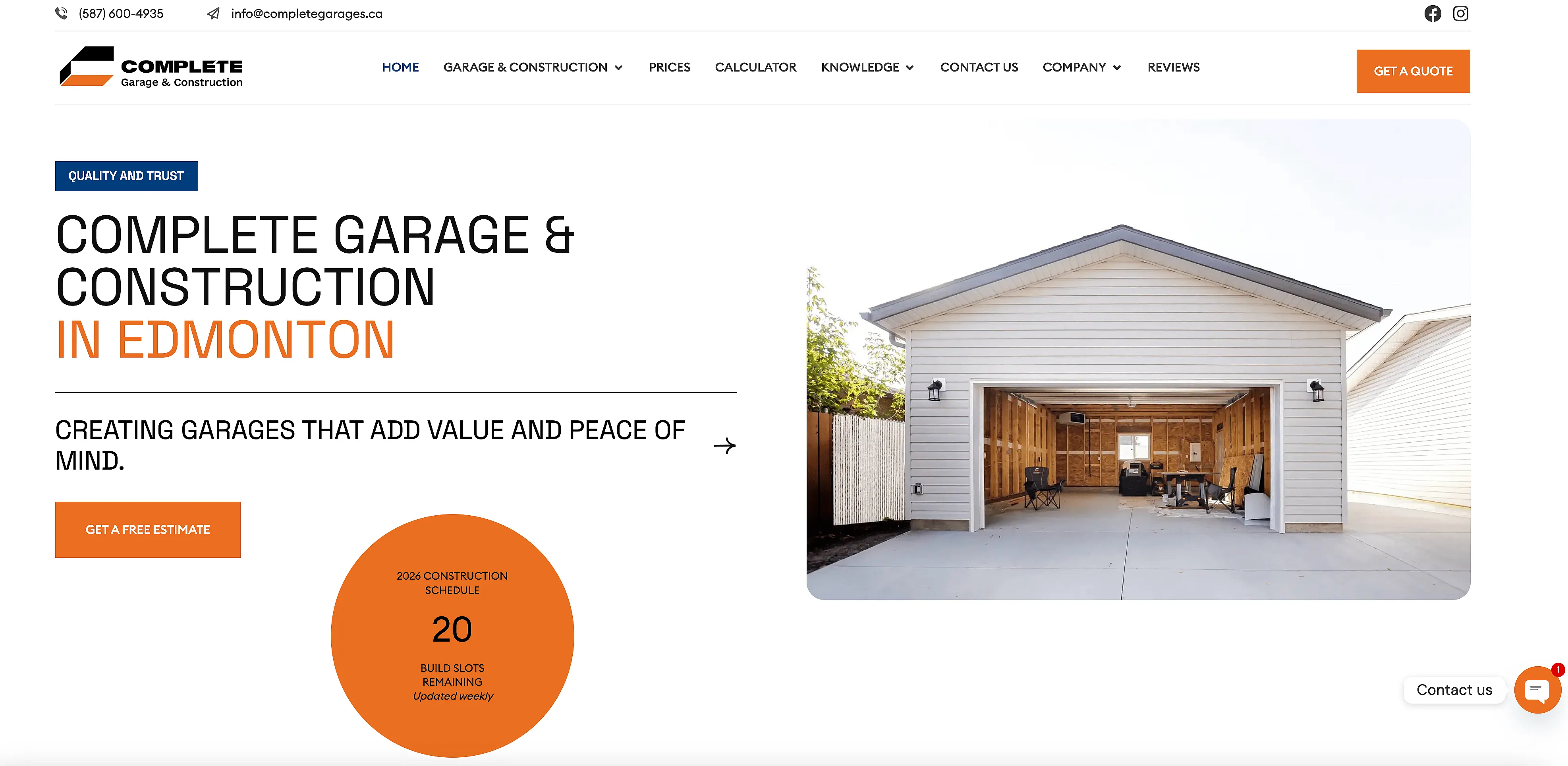 Garage Construction in Edmonton